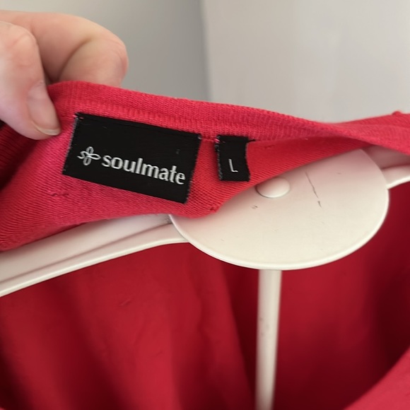 Soulmate pink cardigan sweater size L - Picture 2 of 10